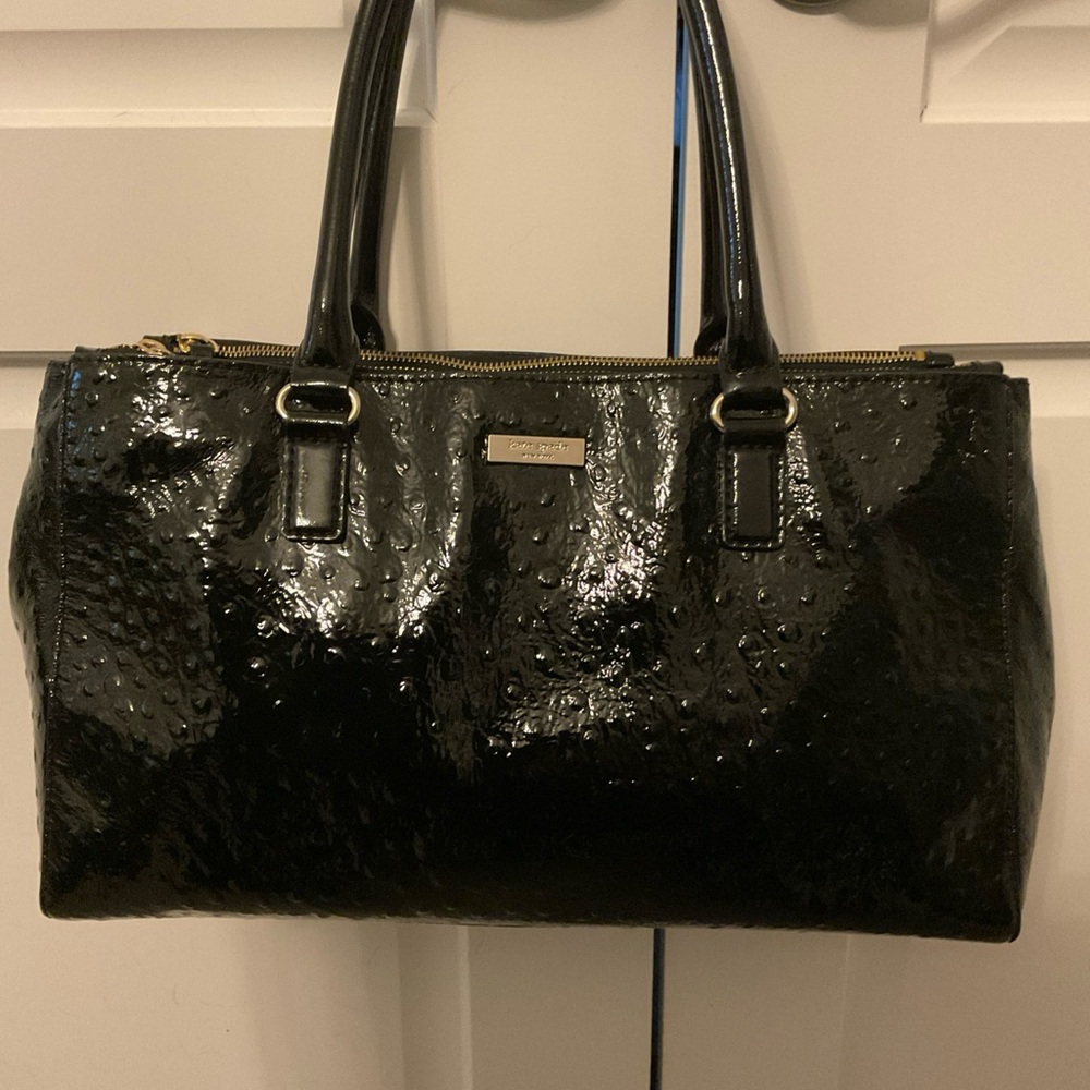 NWT Kate Spade Alexander Ave Martine Ostrich Emb